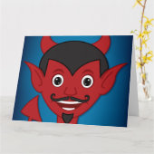 Halloween Devil Kaart (Gele Bloem)