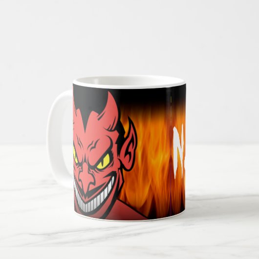 Halloween Devil Personalized Coffee Mok, Cup Koffiemok (Voorkant links)