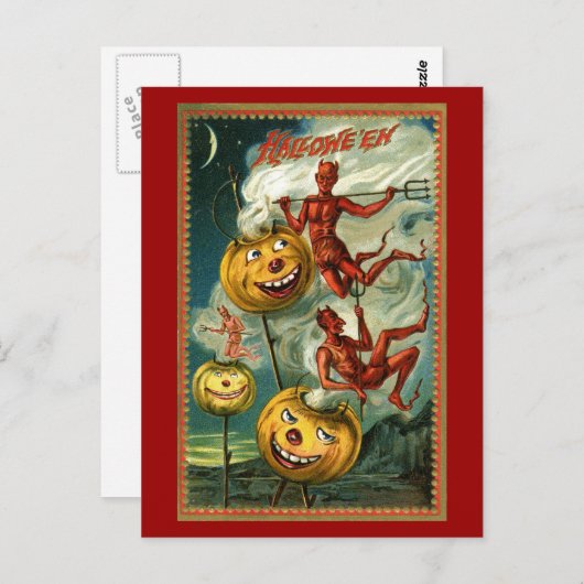 Halloween Devils & JOL's Briefkaart (Voorkant / Achterkant)