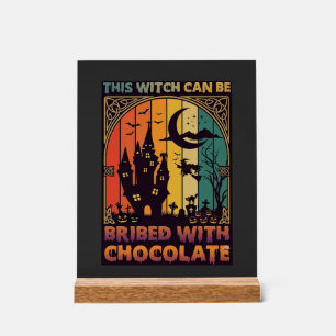 Halloween Deze Heks Kan Worden Omgekocht Chocolade Acryl Bord
