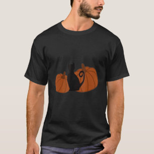 Halloween Deze heks met chocolade zwarte kat pomp T-shirt