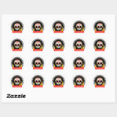 Halloween Dia De Muertos Ronde Sticker (Vel)