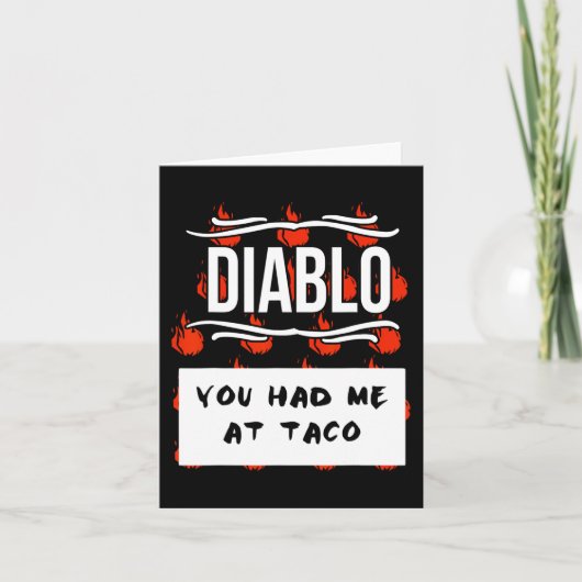 Halloween DIABLO SAUCE Je had me nodig. Kaart (Voorkant)