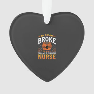 Halloween Dialyse Verpleegster Bezem Gebroken Ontw Ornament