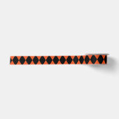 Halloween Diamond Pattern Oranje en Black Satijnen Lint (Voorkant)