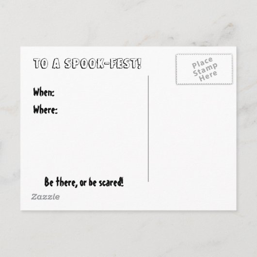 Halloween die-Dunnit uitnodigen Uitnodiging Briefkaart (Achterkant)