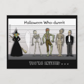 Halloween die-Dunnit uitnodigen Uitnodiging Briefkaart (Voorkant)