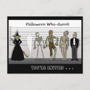 Halloween die-Dunnit uitnodigen Uitnodiging Briefkaart