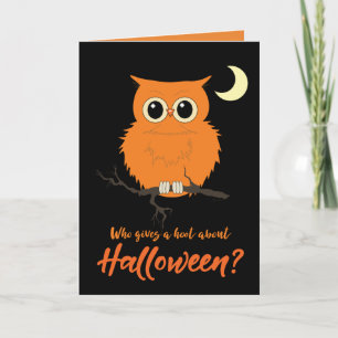Halloween die een Hoot Owl Humor geeft Kaart