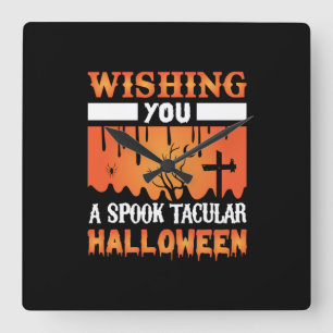 Halloween die je een spoky Halloween wil geven Vierkante Klok