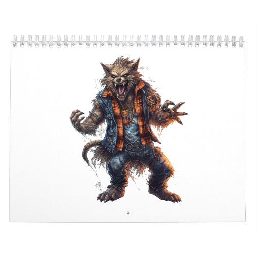 Halloween dier gezicht heks kalender (Hoes)