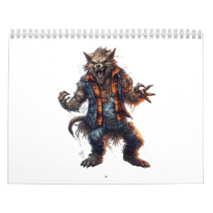 Halloween dier gezicht heks kalender