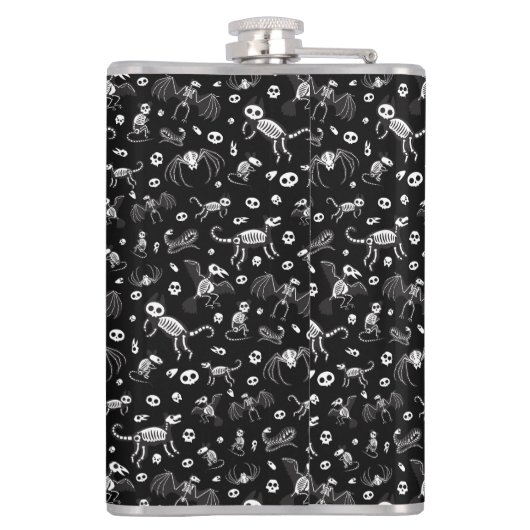 Halloween Dier Vleermuizen Honden Katten Spinnen S Heupfles (Achterkant)