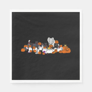 Halloween Dieren En Horror Pompoenen Servet