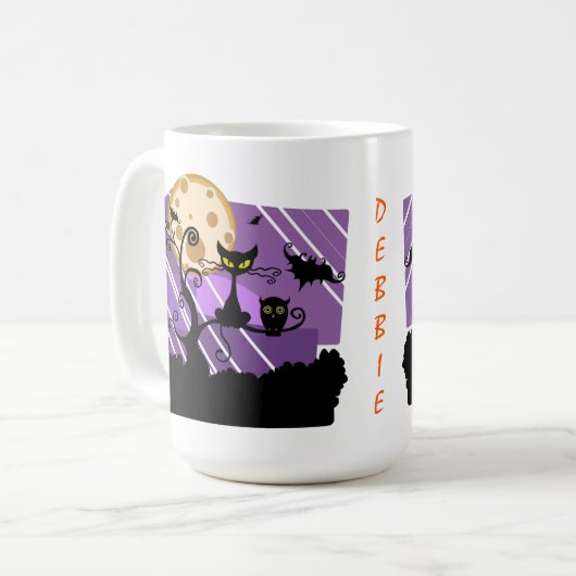 Halloween-dieren Koffiemok (Voorkant links)