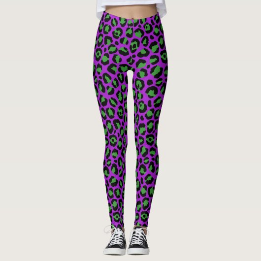Halloween-dierenpatroon Leggings (Voorkant)