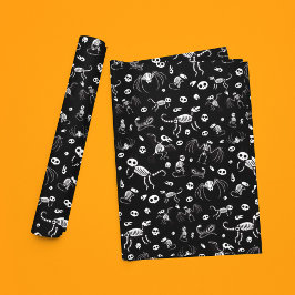 Halloween Dierlijke Skeletten Patroon Kleuropties Cadeaupapier
