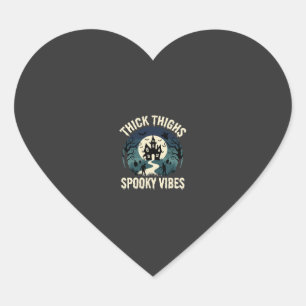 Halloween dikke dijen griezelige sfeer spookhuis hart sticker