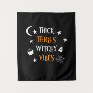 Halloween Dikke Dijen Heks Vibes Verjaardag Wandkleed