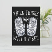 Halloween dikke dijen heksenvibes kaart (Staand voorkant)