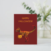 Halloween Dilophosaurus Briefkaart (Staand voorkant)