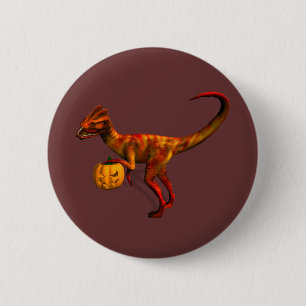 Halloween Dilophosaurus Ronde Button 5,7 Cm