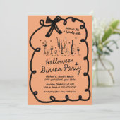 Halloween Diner Party Uitnodiging (Staand voorkant)