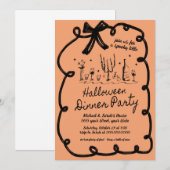 Halloween Diner Party Uitnodiging (Voorkant / Achterkant)