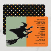 Halloween dinerfeest kaart (Voorkant / Achterkant)