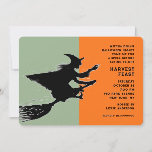 Halloween dinerfeest kaart (Voorkant)
