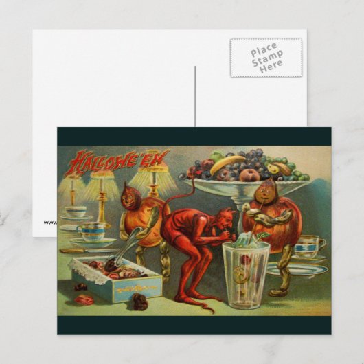 Halloween Dinner Briefkaart (Voorkant / Achterkant)