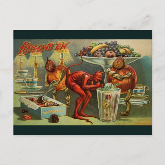 Halloween Dinner Briefkaart (Voorkant)