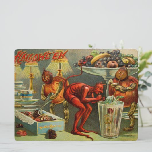 Halloween Dinner Kaart (Staand voorkant)