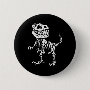 Halloween Dino Skelet Trex Boys Kinder Peuter Je Ronde Button 5,7 Cm