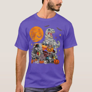 Halloween Dinosaur Monster Truck Boys Skeletroid T-shirt