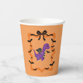 Halloween Dinosaur Papieren Bekers (Achterkant)