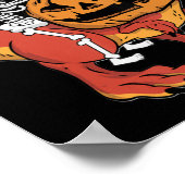 Halloween Dinosaur Pumpkin T Rex Skeleton Boys Tod Poster (Hoek)