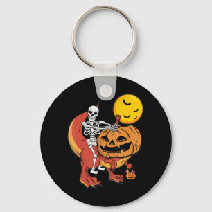 Halloween Dinosaur Pumpkin T Rex Skeleton Boys Tod Sleutelhanger