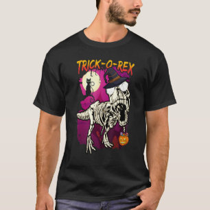 Halloween Dinosaur Rex Mummy Pumpkin Snoep Skeleto T-shirt