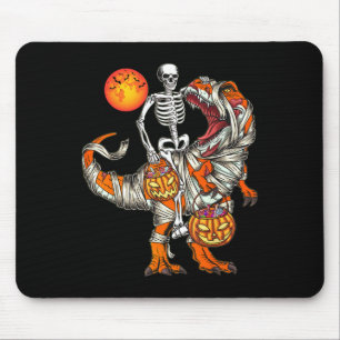Halloween Dinosaur Skelet T Rex Griezelen Pompoen  Muismat