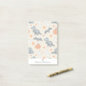 Halloween Dinosaur Skeletons Vleermuizen Pompoen P Post-it® Notes (Op bureau)