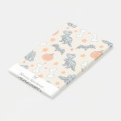 Halloween Dinosaur Skeletons Vleermuizen Pompoen P Post-it® Notes (Schuin)