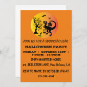 Halloween Dinosaur Spooky T-Rex Halloween Party Kaart (Voorkant / Achterkant)