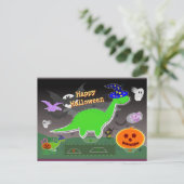 Halloween Dinosaur Statue Cut & Glue Craft Card Briefkaart (Staand voorkant)