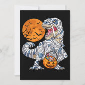 Halloween Dinosaur T rex Mummie Pompoen Kaart (Voorkant)
