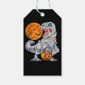 Halloween Dinosaur T rex Mummy Pumpkin Cadeaulabel (Voorkant)
