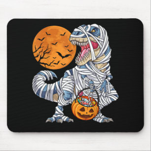 Halloween Dinosaur T rex Mummy Pumpkin Muismat