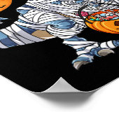 Halloween Dinosaur T rex Mummy Pumpkin Poster (Hoek)