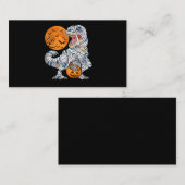 Halloween Dinosaur T rex Mummy Pumpkin Visitekaartje (Voorkant / Achterkant)