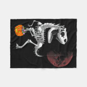 Halloween Dinosaur T Rex Skeleton Scary Boys Kinde Fleece Deken (Voorkant (Horizontaal))